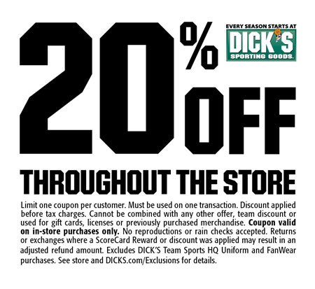 Dicks discount coupon